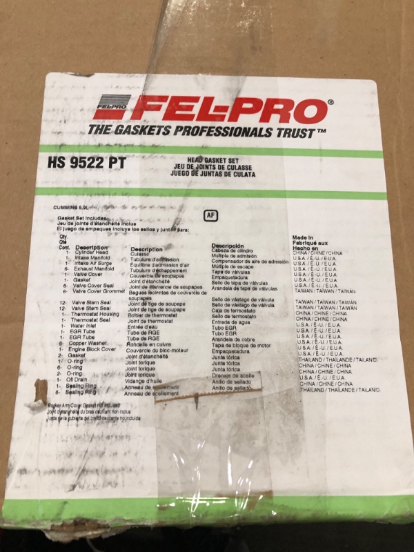 Photo 2 of FEL-PRO HS 9522 PT Head Gasket Set