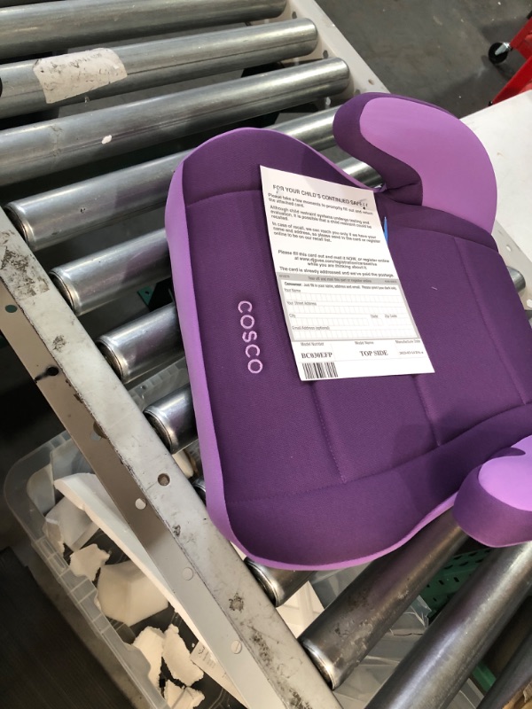 Photo 3 of Cosco Topside Child Safe Belt Positioned Backless Booster Car Seat, Purple Grape