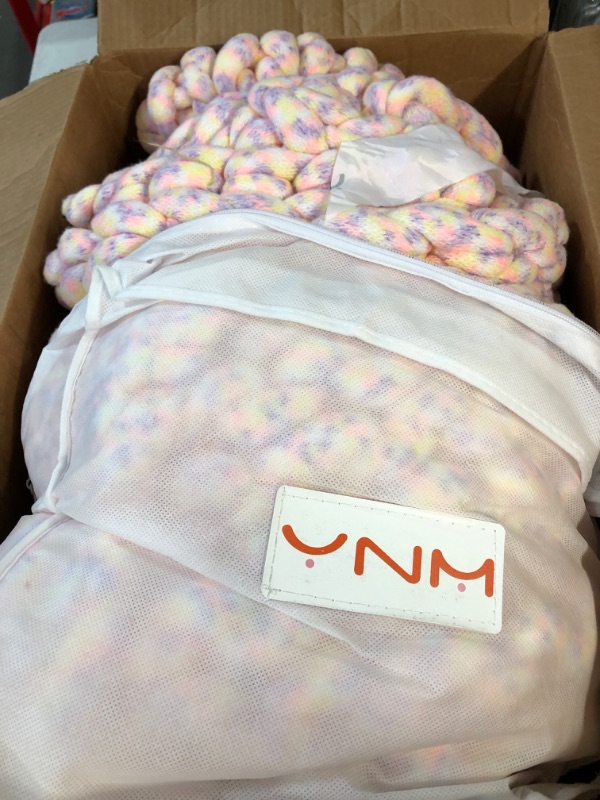 Photo 1 of * USED * 
Chunky Knit Blanket Unicorn Rainbow L