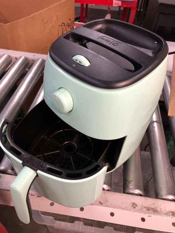 Photo 3 of * USED * 
Dash Tasti Crisp Electric Air Fryer + Oven Cooker with Temperature Control, Non-stick Fry Basket, Recipe Guide + Auto Shut Off Feature, 1000-Watt, 2.6 Quart - Aqua