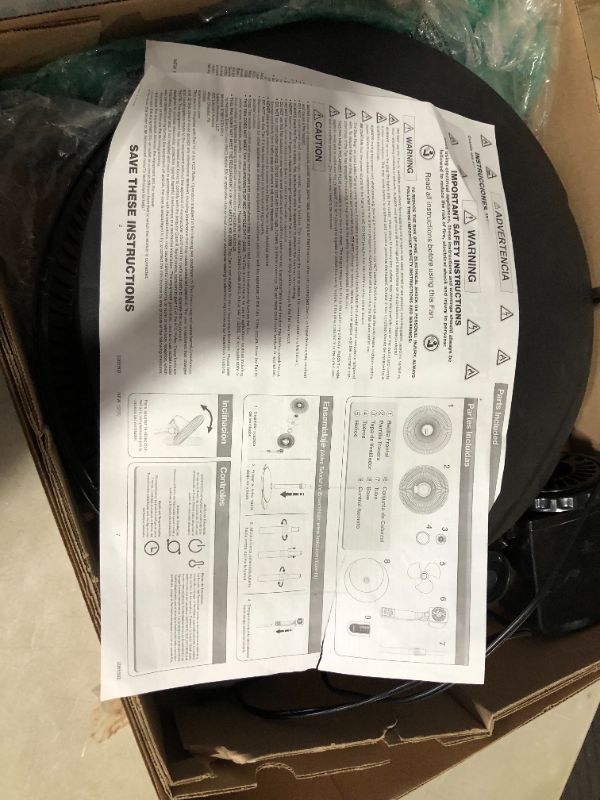 Photo 3 of ***NONFUNCTIONAL - [FOR PARTS]
Lasko S16612 Oscillating 16" Adjustable Pedestal Stand Fan with Timer, Thermostat and Remote