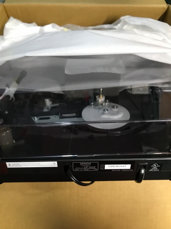 Photo 3 of Denon DP-300F Fully Automatic Analog Turntable with Built-in Phono Equalizer | Unique Tonearm Design | Hologram Vibration Analysis | Slim Design