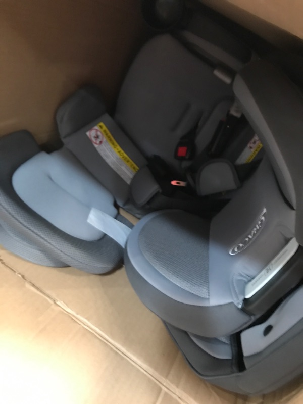 Photo 3 of Graco SlimFit3 LX 3 in 1 Car Seat | Space Saving Car Seat Fits 3 Across in Your Back Seat, Kunningham SlimFit w/ 3-Across Fit Kunningham