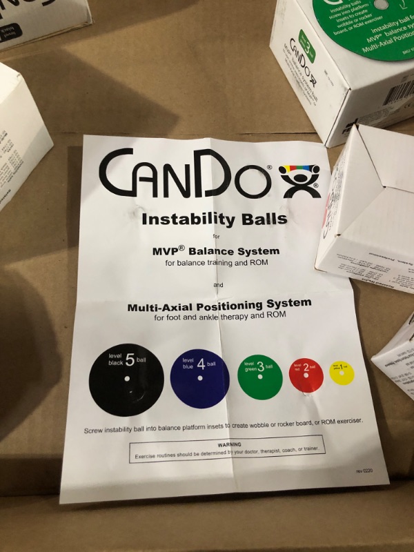 Photo 2 of **SEE NOTES**
CanDo 10-1742 MVP Balance System, 5-Ball Set with Wall Rack, 