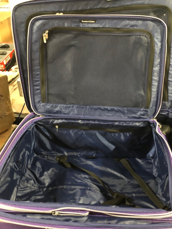 Photo 6 of ***USED****
Traveler's Choice Lares Softside Expandable Luggage with Spinner Wheels, Purple, Set of 3
