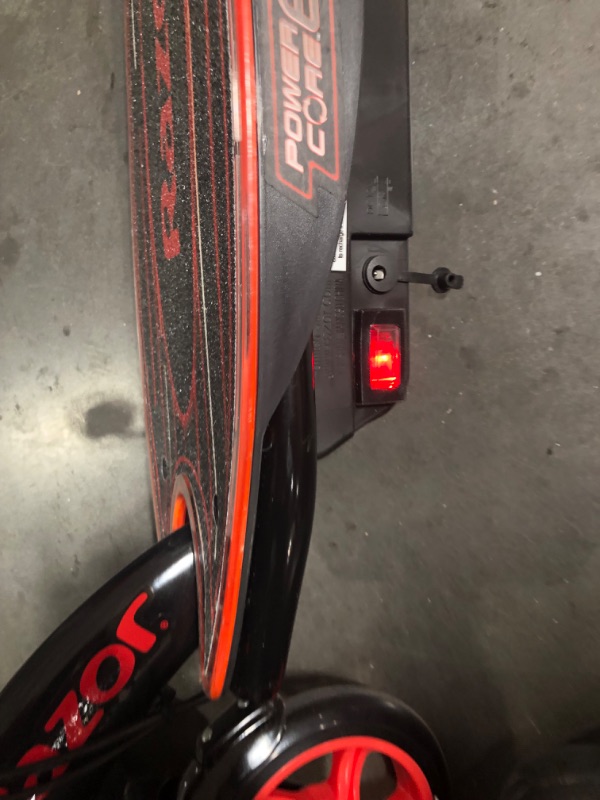 Photo 6 of **PARTS ONLY**
Razor Power Core E90 Electric Scooter - /Red (Glow) Frustration-Free Packaging