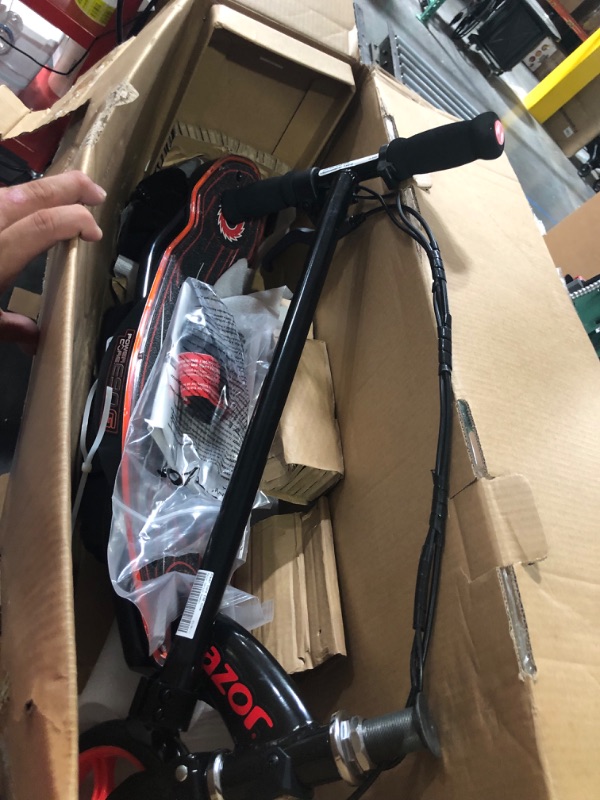 Photo 7 of **PARTS ONLY**
Razor Power Core E90 Electric Scooter - /Red (Glow) Frustration-Free Packaging