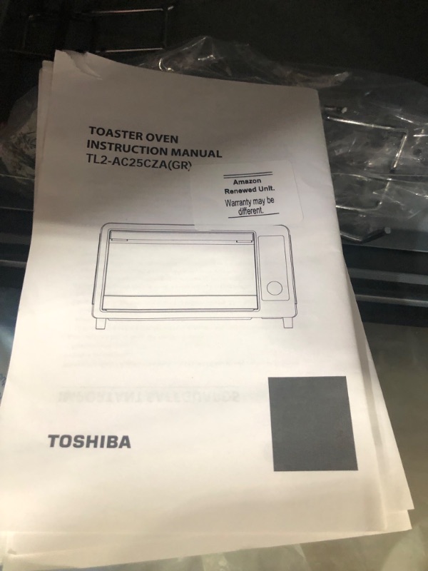 Photo 1 of **SEE NOTES**
TOSHIBA Hot Air Convection Toaster Oven, Grey