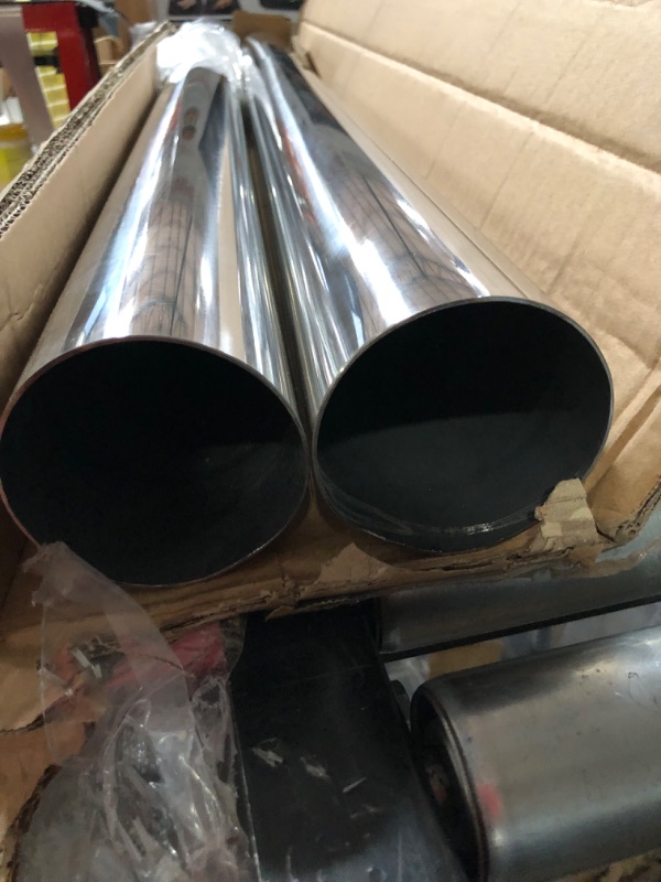 Photo 3 of 8SC82 3 Inch Straight DIY Custom Mandrel Exhaust Pipe Tube Pipe, T304 Stainless Steel, Universal Fit, 45 Inch/3.75FT Length, 3'' OD Mandrel Straight Pipe - 2PCS