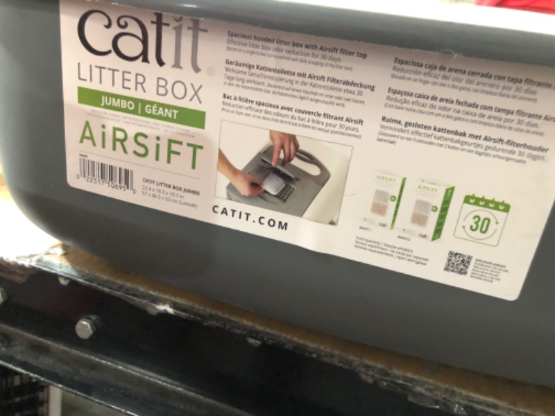 Photo 2 of **STOCK PHOTO FOR REFRENCE ONLY**Catit Hooded Litter Box, Jumbo, Gray