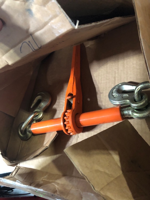 Photo 3 of VULCAN Load Binder with 2 Grab Hooks - Ratchet Style - 7100 Pound Safe Working Load (Works with 5/16 Inch or 3/8 Inch Grade 70 and Grade 80 Chain) Individual - 3/8 Inch - 7,100 lbs. SWL