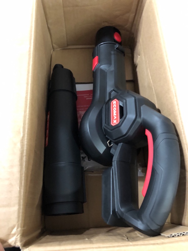 Photo 2 of **missing item**Ecomax 18V Electric Leaf Blower, Leaf Blower Cordless with 2Ah Battery and Charger, 