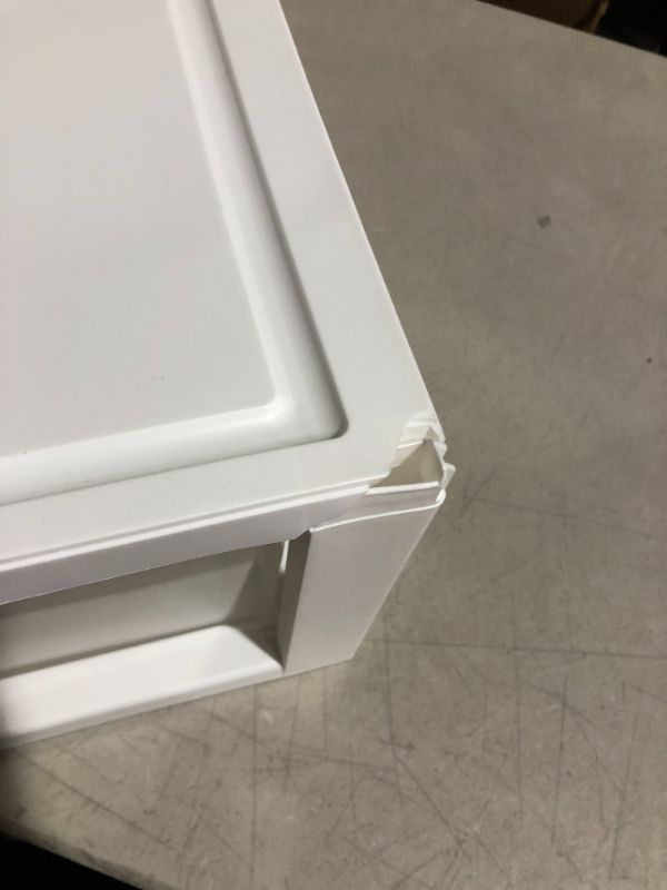 Photo 5 of ***DAMAGED - SEE NOTES***
IRIS USA 47 Quart Extra Large Stacking Storage Drawer,White 2 Pack Drawer