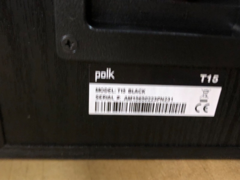 Photo 2 of Polk Audio T15 Bookshelf Speakers Pair Black