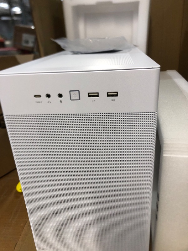 Photo 1 of ASUS Prime AP201 33-Liter MicroATX White case with Tool-Free Side Panels and a Quasi-Filter mesh, with Support for 360 mm Coolers, Graphics Cards up to 338 mm Long, and Standard ATX PSUs