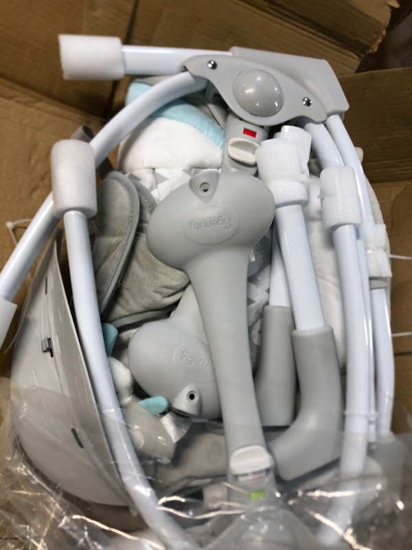 Photo 1 of Ingenuity ConvertMe 2-in-1 Compact Portable Baby Swing & Infant Seat, Battery-Powered Vibrations, Automatic Sway, Nature Sounds - Raylan