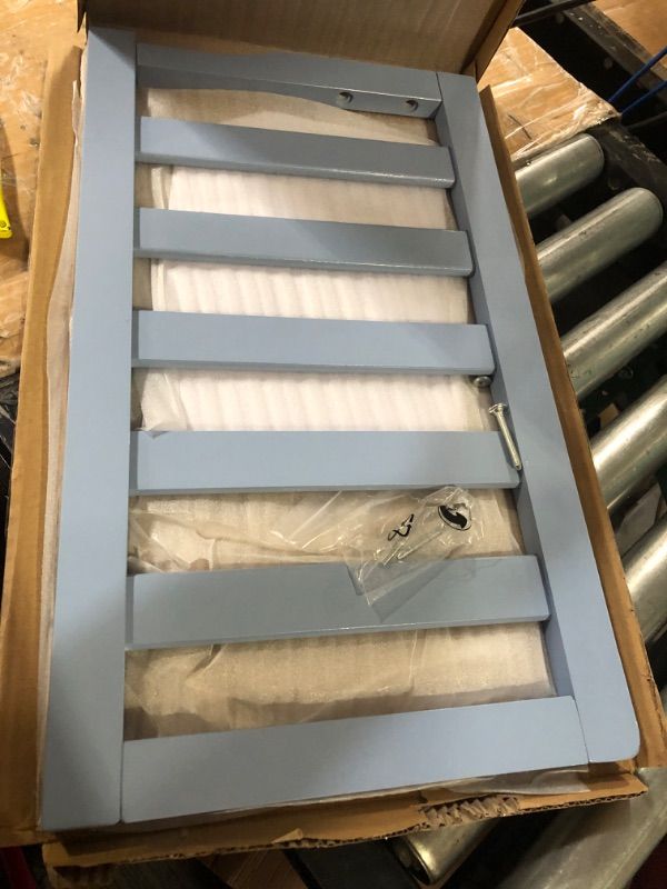 Photo 1 of Dream On Me Universal Convertible Crib Toddler Guard Rail in Dusty Blue