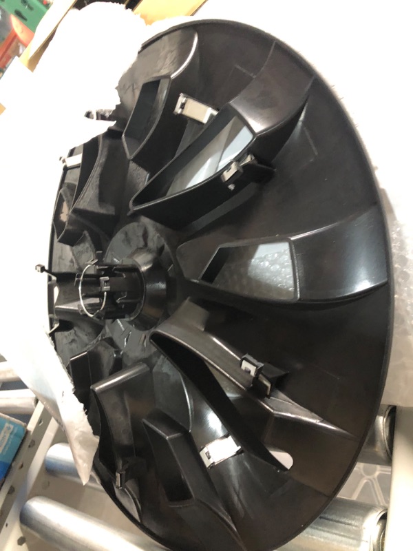 Photo 2 of MISSING ONE HUB CAP ****
XINFOOB Tesla Model 3 Wheel 18-Inch Hub Cap Replacement  Set of (ONLY 3 HUB CAPS)  Matte Black 2020-2023