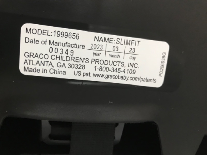 Photo 2 of Graco SlimFit 3 in 1 Car Seat, Slim & Comfy Design Saves Space in Your Back Seat, Annabelle, 1 Count (Pack of 1) SlimFit Annabelle