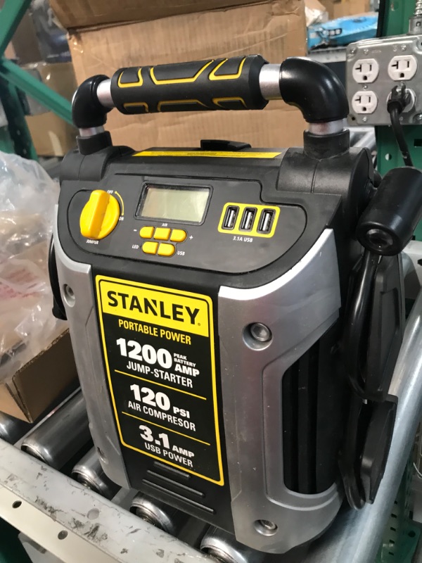 Photo 3 of STANLEY J5C09D Digital Portable Power Station Jump Starter: 1200 Peak/600 Instant Amps