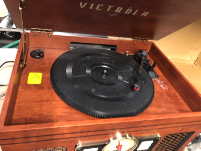 Photo 2 of DAMAGED***
Victrola Nostalgic 6-in-1 Bluetooth Record Player & Multimedia Center with Built-in Speakers