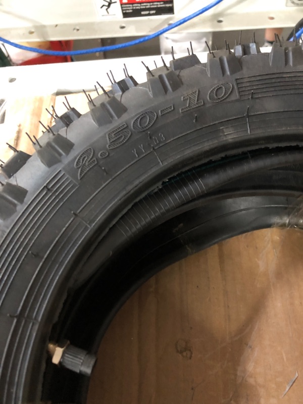 Photo 4 of 2.50-10 Off Road Motocross Pattern Front & Rear Tire (Rim 10") w/Tubes 2.5-10