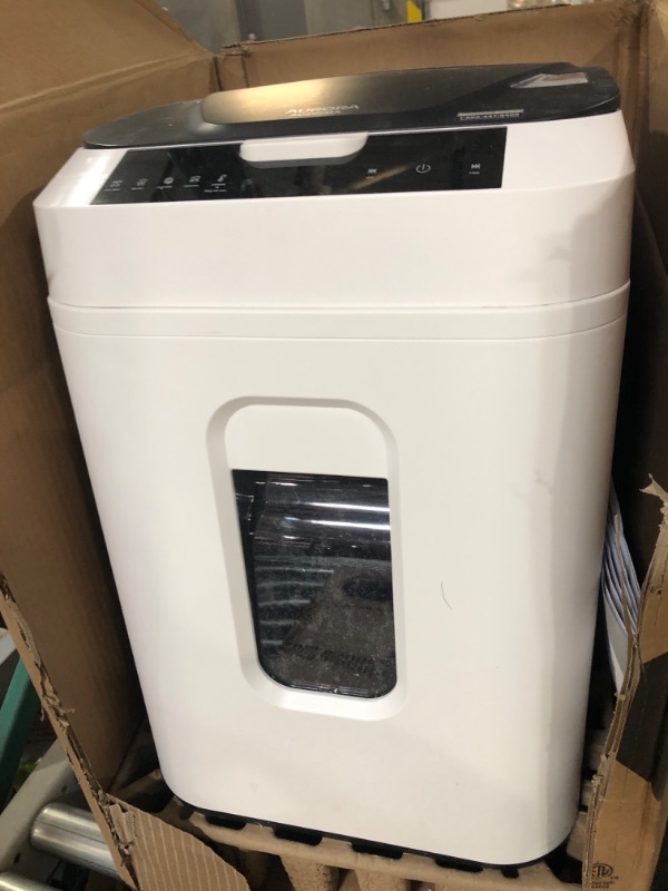 Photo 2 of **FOR PARTS OR REPAIR**
Aurora Commercial Grade 200-Sheet Auto Feed High Security Micro-Cut Paper Shredder/ 60 Minutes