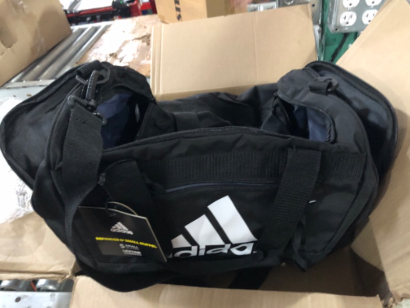 Photo 3 of adidas Defender 4 Small Duffel Bag, Black/White, 11.75"x20.5"x11" 11.75"x20.5"x11" 