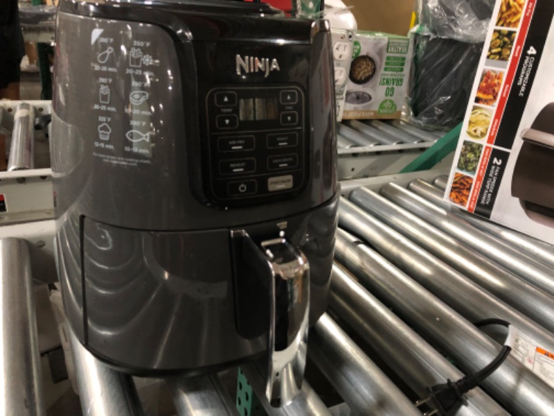 Photo 6 of **SEE NOTES**
Ninja AF101 Air Fryer that Crisps, Roasts, Reheats, & Dehydrates, for Quick, Easy Meals, & High Gloss Finish, Black/Grey 4 Quarts