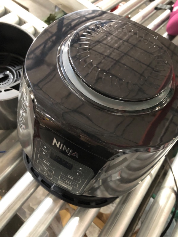 Photo 3 of **SEE NOTES**
Ninja AF101 Air Fryer that Crisps, Roasts, Reheats, & Dehydrates, for Quick, Easy Meals, & High Gloss Finish, Black/Grey 4 Quarts