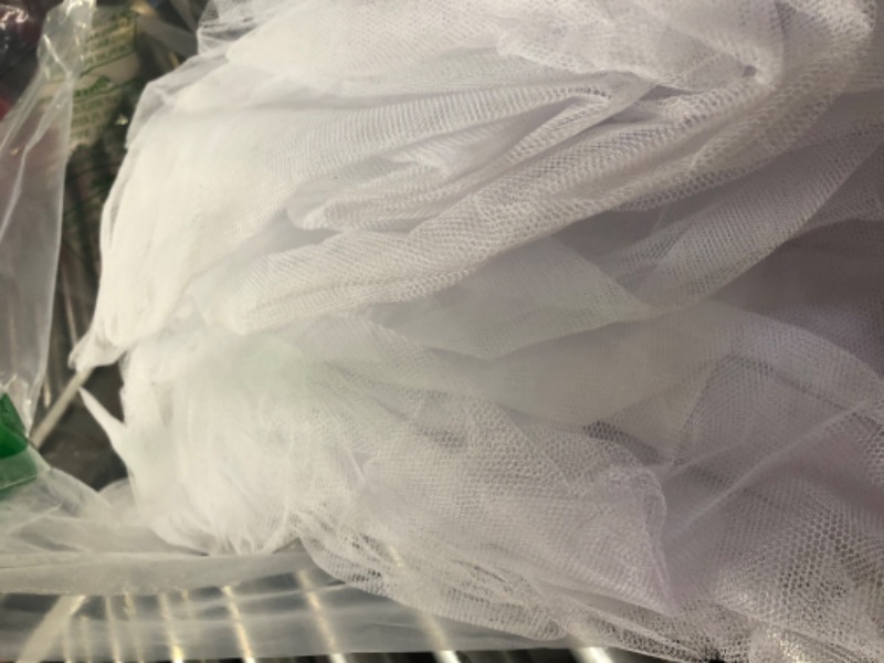 Photo 4 of  White Netting Mesh Polyester Net Fabric 