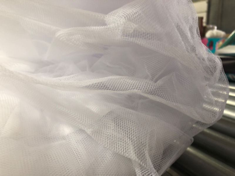 Photo 2 of  White Netting Mesh Polyester Net Fabric 