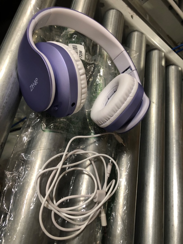 Photo 2 of Bluetooth Headphones Over-Ear, Zihnic Foldable Wireless (Purple)