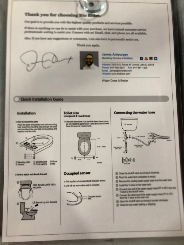 Photo 4 of **used**BioBidet Ultimate BB-600 Bidet Toilet Seat, adjustable Heated Seat and Freshwater