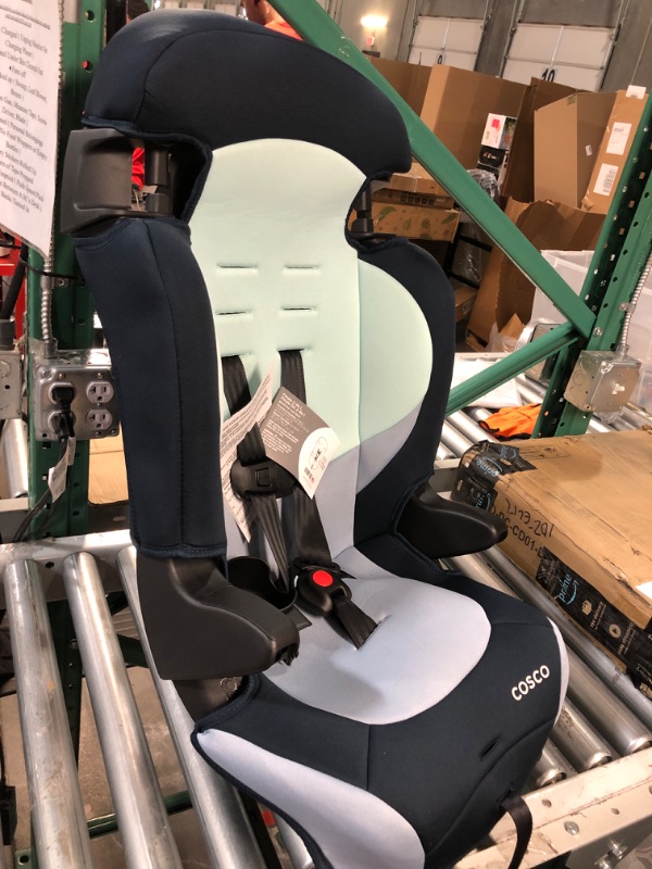 Photo 3 of Cosco Finale DX 2-in-1 Booster Car Seat, Forward Facing 40-100 lbs, Rainbow