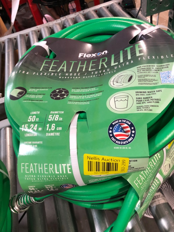 Photo 2 of **SEE NOTES** Flexon Featherlite 5/8 x 50 Flexible Garden Hose, 50 ft, Green