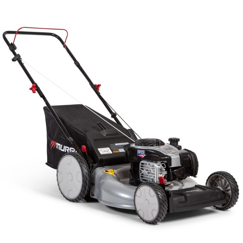 Photo 1 of Murray 21 in. 140 Cc Briggs and Stratton Walk Behind Gas Push Lawn Mower with Height Adjustment and with Mulch Bag