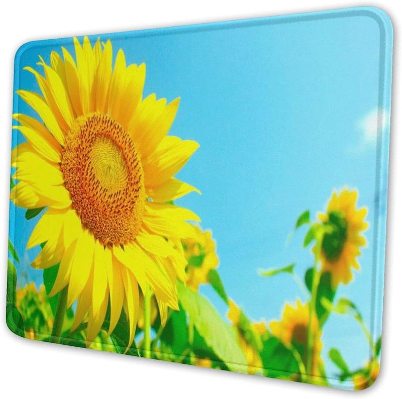 Photo 1 of Blooming Sunflowers on Blue Sky Gaming Laptop Mouse Pad