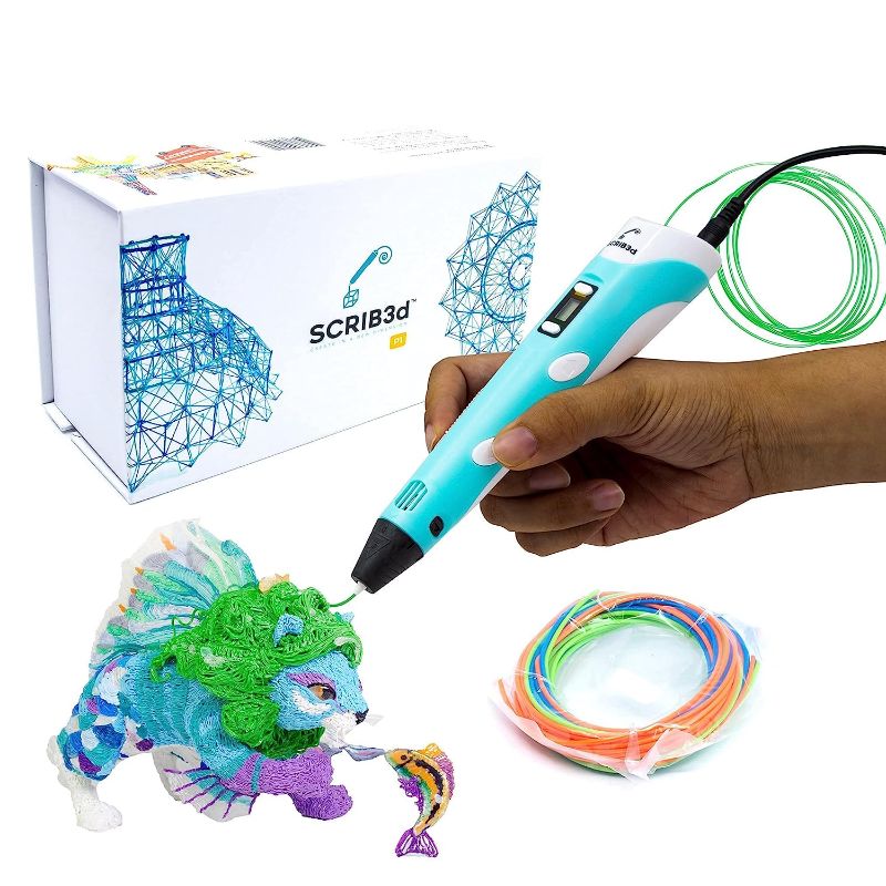 Photo 1 of SEE NOTES***
SCRIB3D P1 3D Printing Pen with Display - Includes 3D Pen, 3 Starter Colors of PLA Filament,