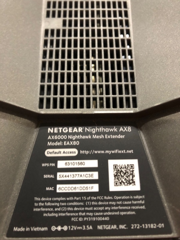 Photo 3 of NETGEAR Nighthawk WiFi 6 Mesh Range Extender EAX80 - Add up to 2,500 sq. ft. and 30+ devices with AX6000 Dual-Band Wireless Signal Booster & Repeater (up to 6Gbps speed), plus Smart Roaming 6 Gbps, WiFi 6 | Tower