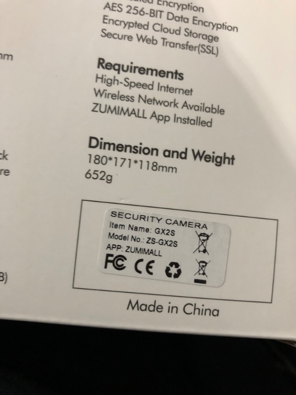 Photo 6 of HAS BEEN USED/UNABLE TO TEST**
2K Security Camera Outdoor Wireless WiFi with 360° PTZ, ZUMIMALL Battery Powered Wireless Cameras