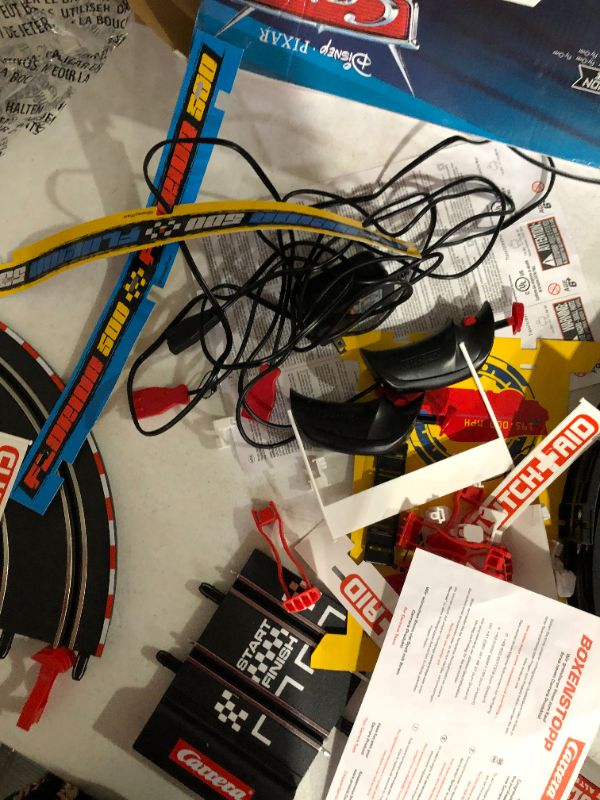 Photo 3 of **MISSING CARS AND POSSIBLY OTHER PARTS** Carrera GO!!! 62477 Disney Pixar Cars Neon Nights Electric Slot Car Racing Kids