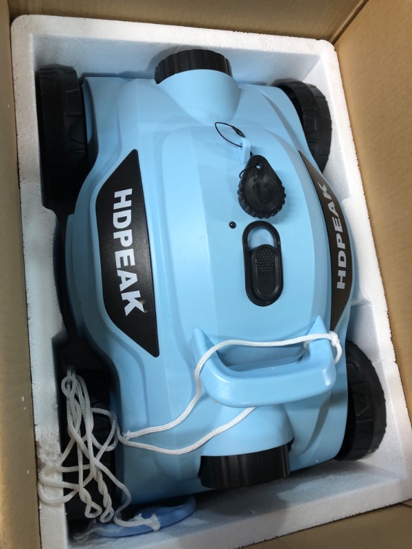 Photo 3 of (PARTS ONLY? DOES NOT WORK) Cordless Robotic Pool Cleaner, HDPEAK Pool Vacuum Lasts 110 Mins, , Blue