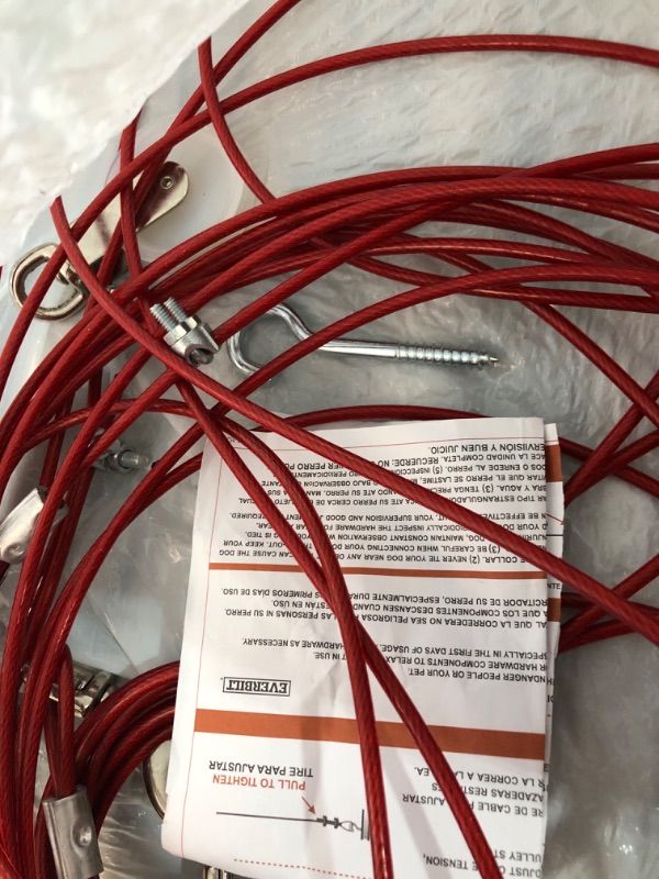 Photo 1 of 1/8 in. x 75 ft. Galvanized Dog Run Exerciser Kit
