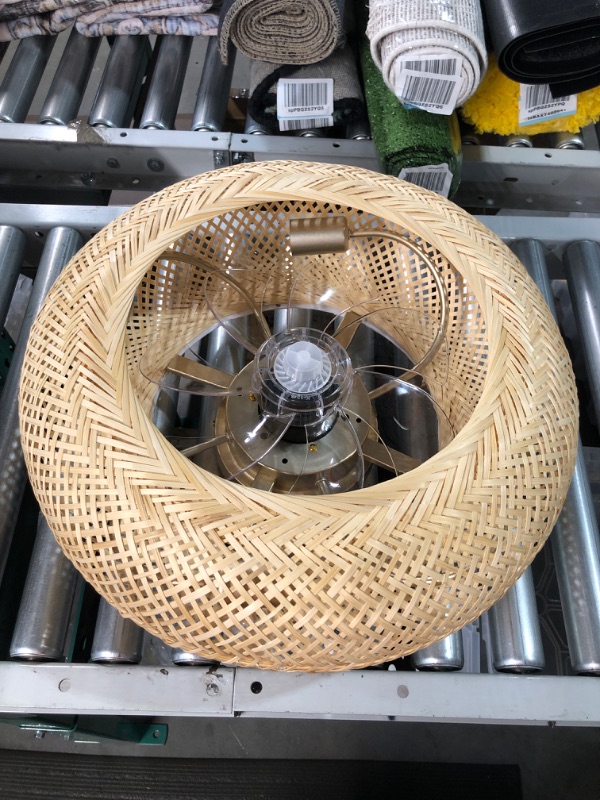 Photo 2 of * fan does not work * sold for parts or repair *
hummingbird 20" Boho Ceiling Fans with Lights and Remote - Bamboo