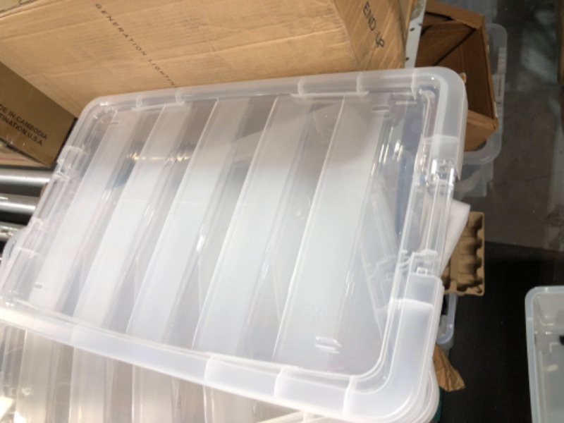 Photo 6 of ***SEE NOTES**IRIS USA 72 Qt. Plastic Storage Bin Tote Organizing Container 72 QT            ***3 BINS 2 LIDS ***