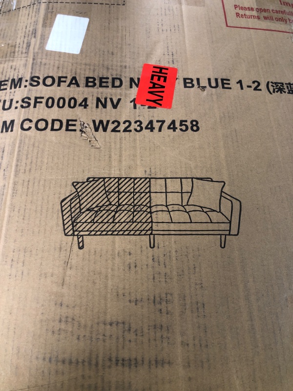 Photo 2 of * item is incomplete box 1 of 2 * see all pictures *
Loveseat Bed Couches for Living Room, Futon Couch Bed Deep Seat Sofa Beds 