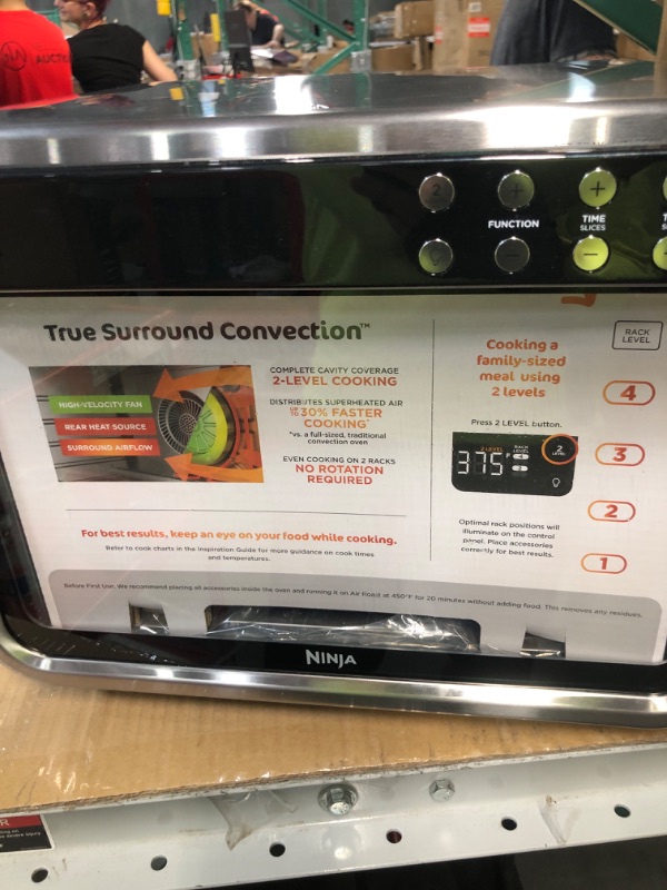 Photo 3 of * item used * minor damage *
Nuwave Bravo Air Fryer Toaster Smart Oven, 12-in-1 Countertop Convection,