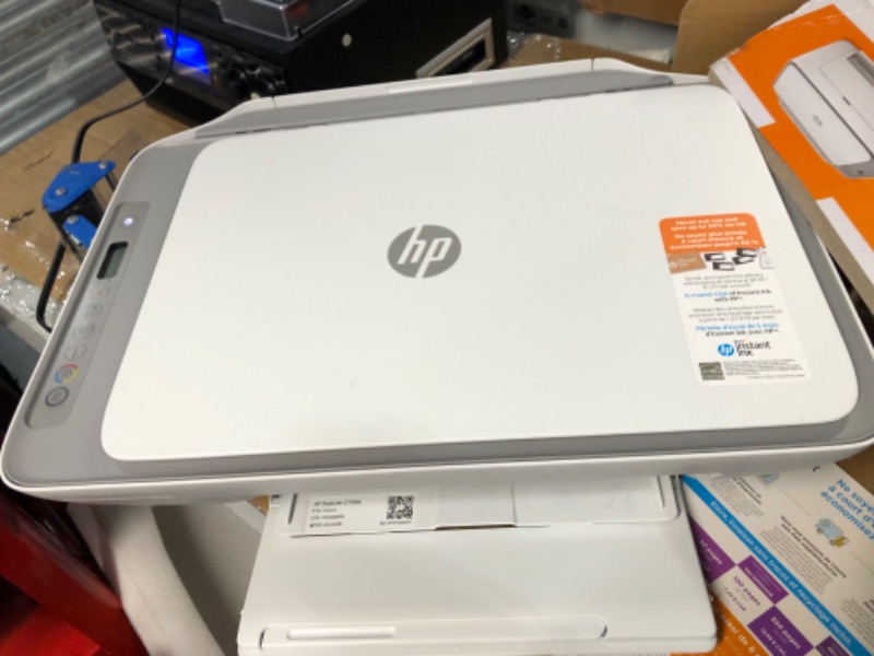 Photo 2 of HP DeskJet 2755e Wireless Color All-in-One Printer with bonus 6 months Instant Ink (26K67A), white