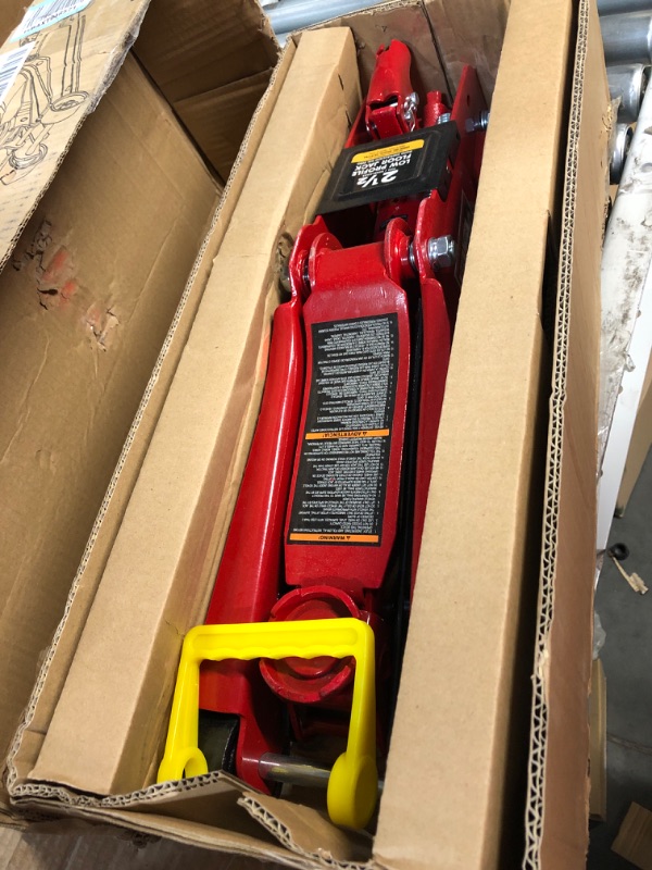 Photo 2 of TCE TCET825051R Torin Low Profile Hydraulic Trolly Jack, 2.5 Ton (5,000 lb) Capacity, Red Red Floor Jack